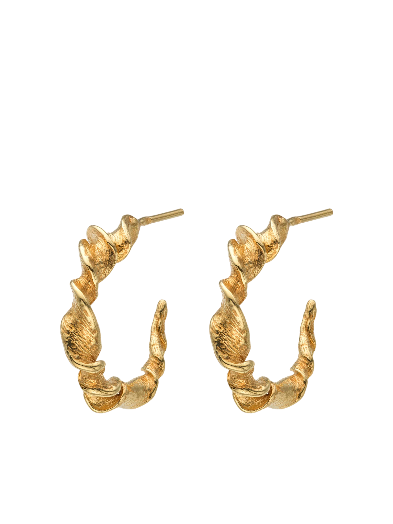 Twisted hoop earrings 14 ct gold